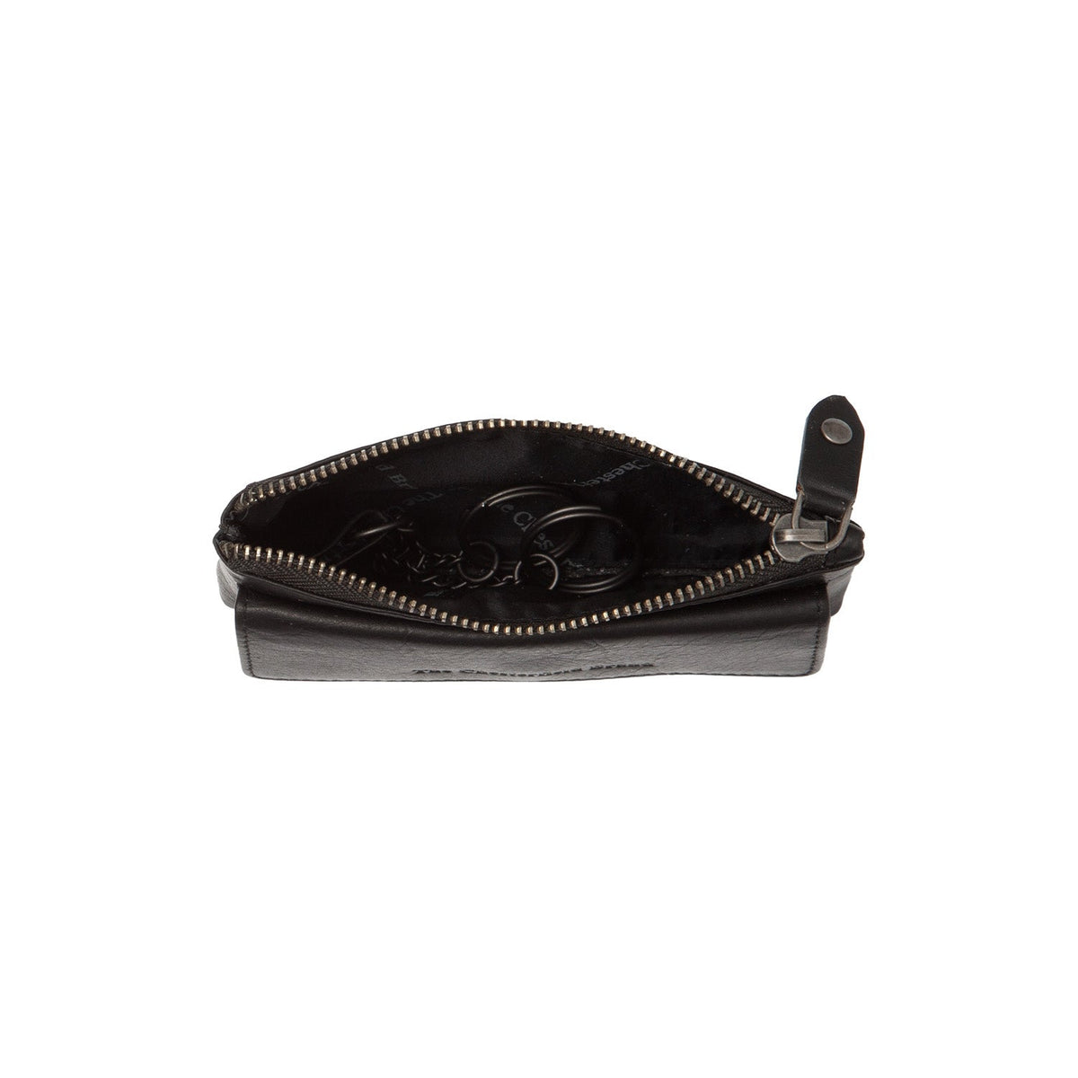 Violette Full-Grain Leather Key Case Naisille - Lateral Side Profile View Showing Sleeve Cut &amp; Athletic Taper Fit