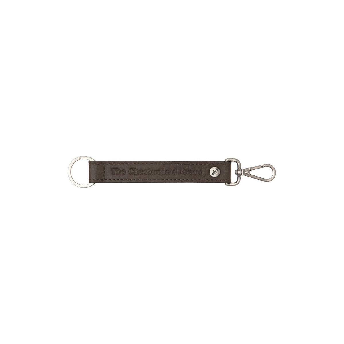 Leather Key Ring Naisille in Classic 100% Full-Grain Leather - Front Profile View &amp; Tailored Silhouette | Buy Online