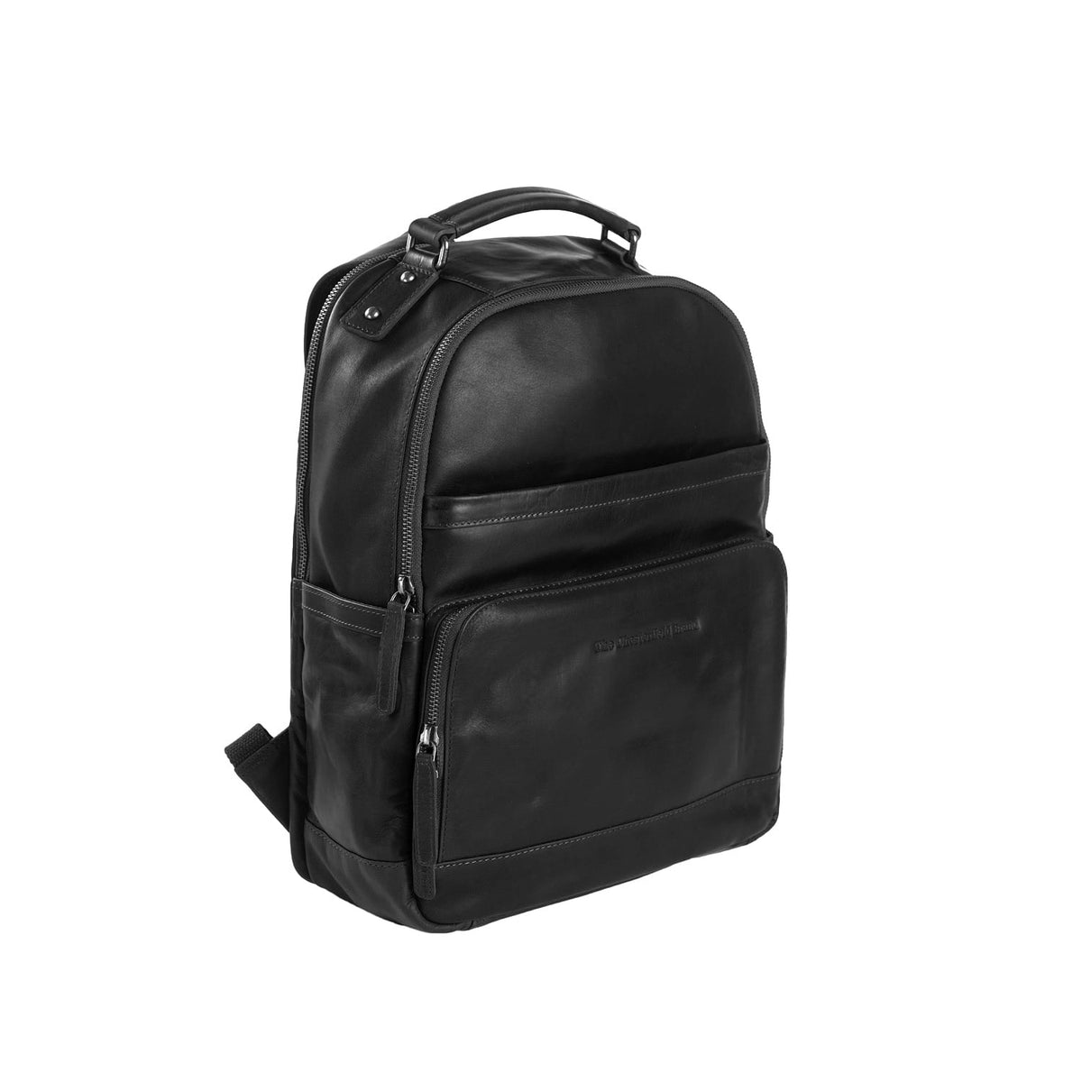 Austin Full-Grain Leather Laptop Backpack Naisille in Classic 100% Full-Grain Leather - Full Exterior Front Profile View | Buy Online