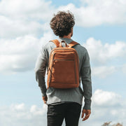 Detroit Full-Grain Leather Laptop Backpack Naisille – alternate product view 3