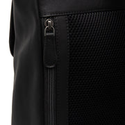 Solid Antique Brass Hardware & Heavy-Duty Dual Zipper Detail on Farrow Full-Grain Leather Laptop Backpack