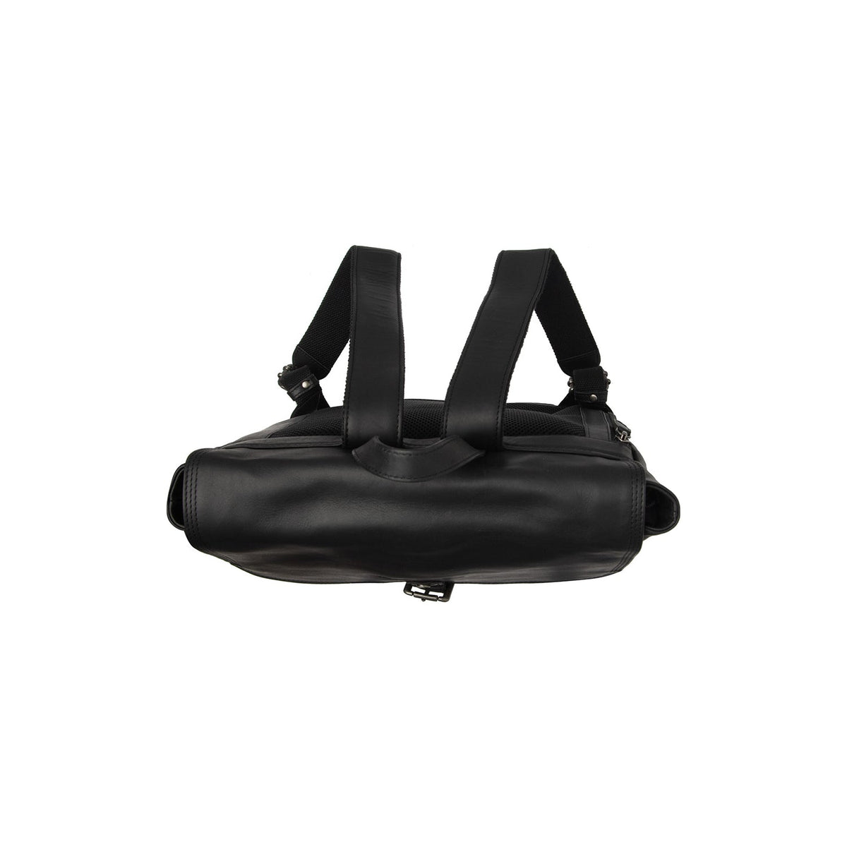 Classic 100% Full-Grain leather Backpack - Takanäkymä vahvistetuilla nahkahihnoilla