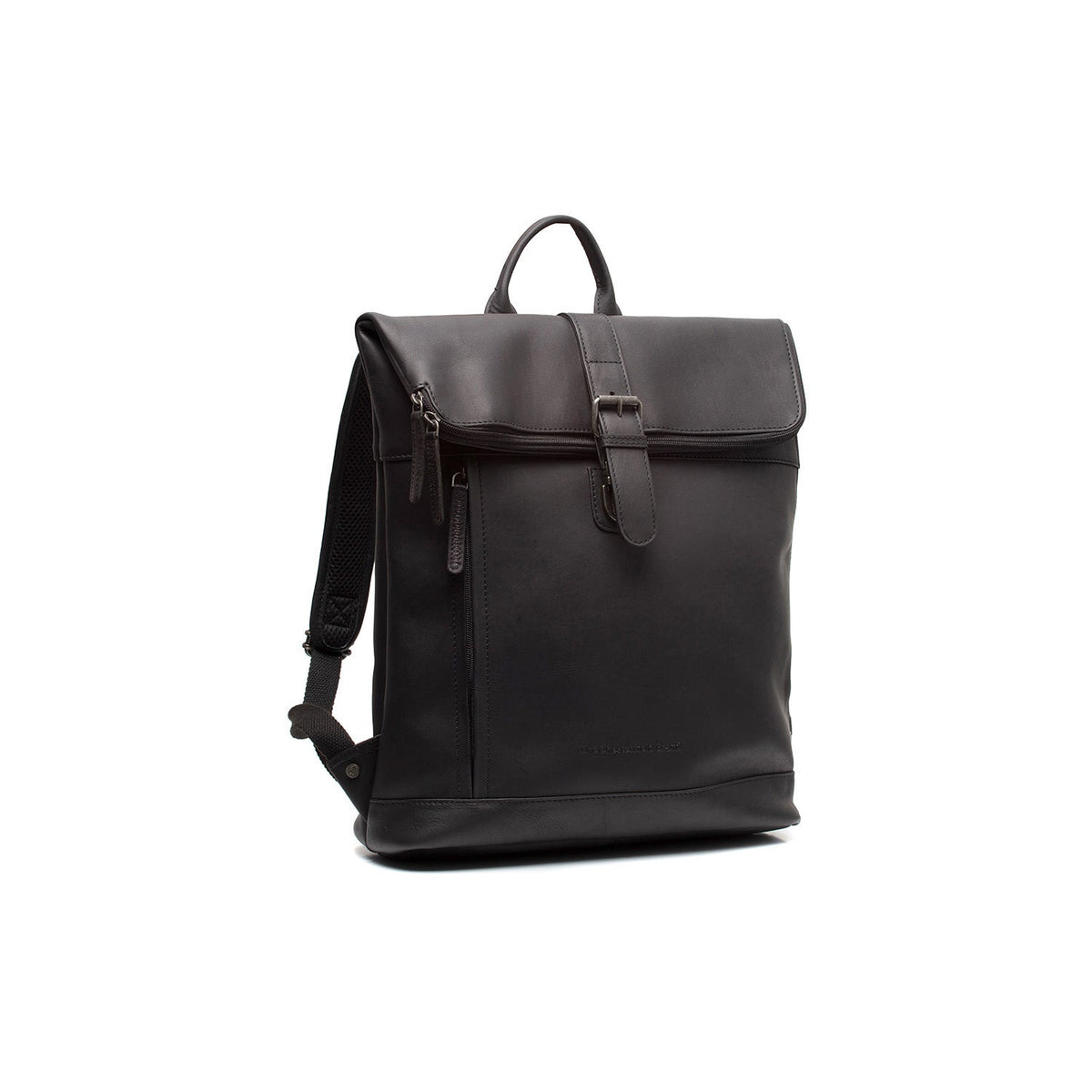 Larsson Full-Grain Leather Laptop Backpack Naisille in Classic 100% Full-Grain Leather - Full Exterior Front Profile View | Buy Online