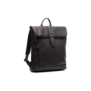 Larsson Full-Grain Leather Laptop Backpack Naisille in Classic 100% Full-Grain Leather - Full Exterior Front Profile View | Buy Online