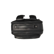 Solid Antique Brass Hardware &amp; Heavy-Duty Dual Zipper Detail on Lennox Full-Grain Leather Laptop Backpack Naisille
