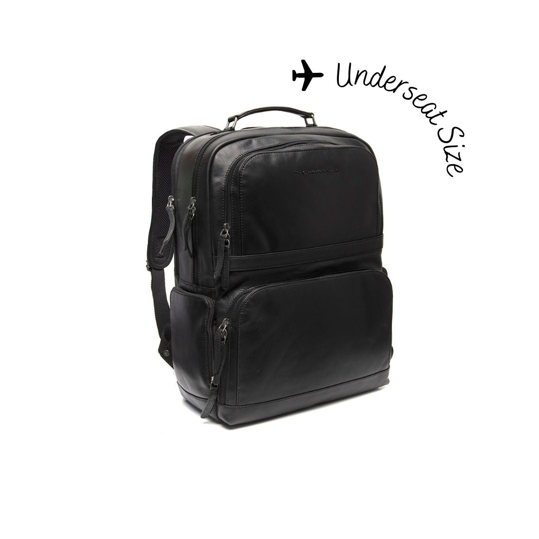 Lennox Full-Grain Leather Laptop Backpack Naisille in Classic 100% Full-Grain Leather - Full Exterior Front Profile View | Buy Online