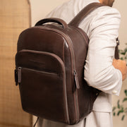 Maggiore Full-Grain Leather Laptop Backpack Miehille – alternate product view 2