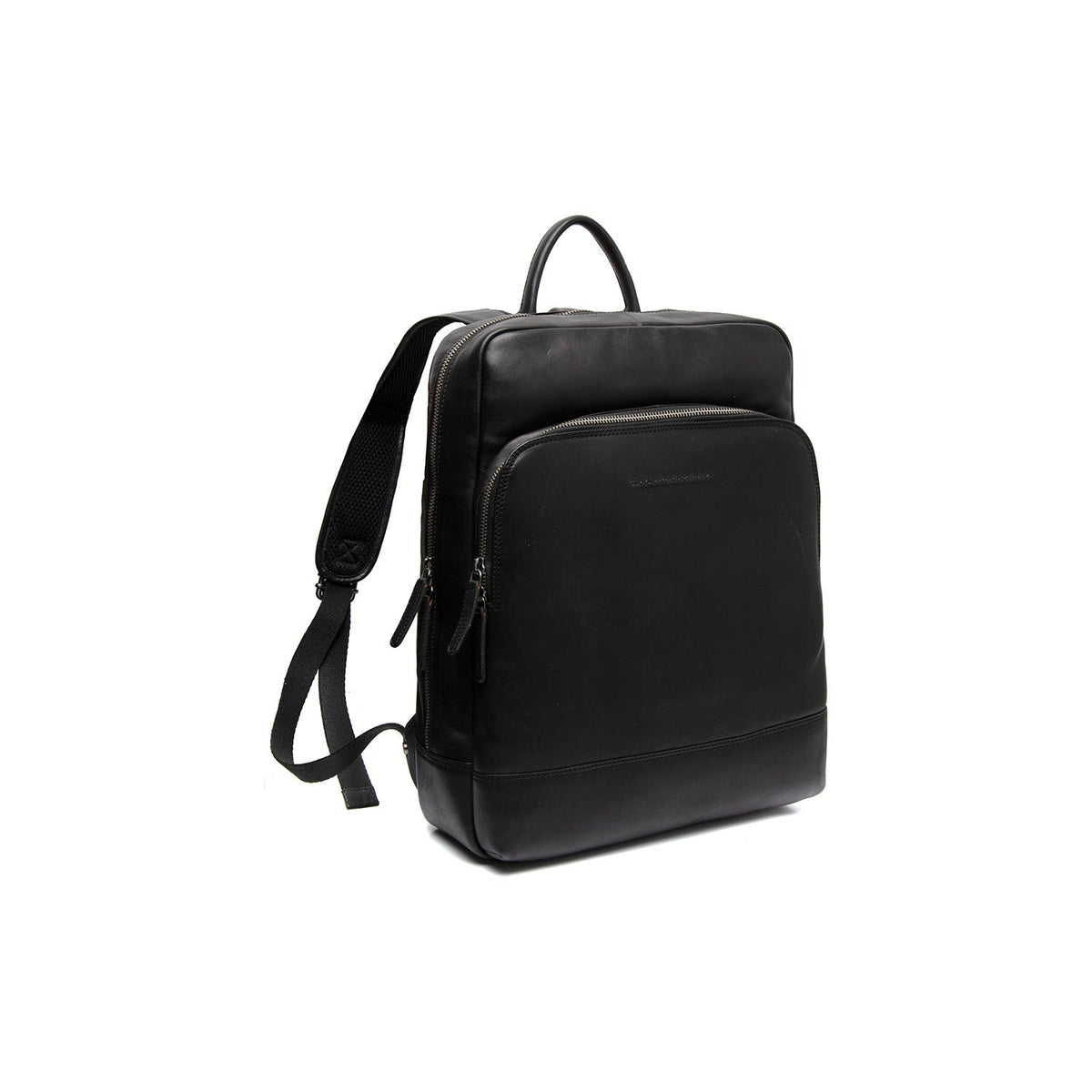 Nicola Full-Grain Leather Laptop Backpack Naisille in Classic 100% Full-Grain Leather - Full Exterior Front Profile View | Buy Online