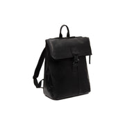 Savona Full-Grain Leather Laptop Backpack Naisille in Classic 100% Full-Grain Leather - Full Exterior Front Profile View | Buy Online
