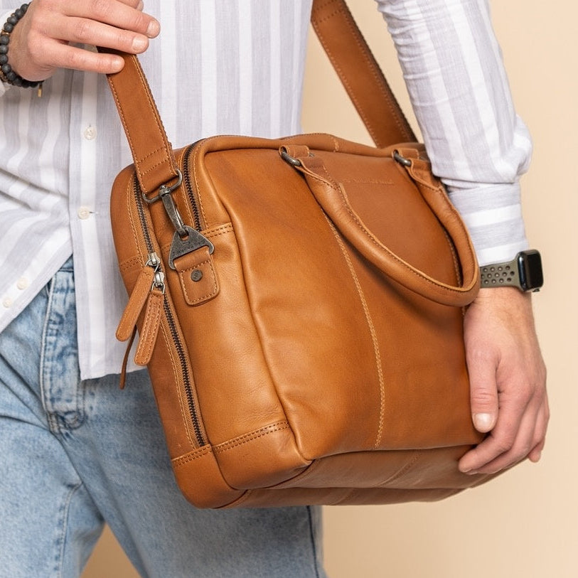 Boston Full-Grain Leather Laptop Bag Miehille – alternate product view 2