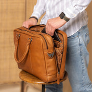 Boston Full-Grain Leather Laptop Bag Miehille – alternate product view 3