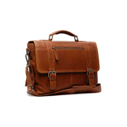 Imperia Full-Grain Leather Laptop Bag Miehille in Classic 100% Full-Grain Leather - Full Exterior Front Profile View | Buy Online
