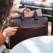 Levanto Full-Grain Leather Laptop Bag Naisille – alternate product view 2