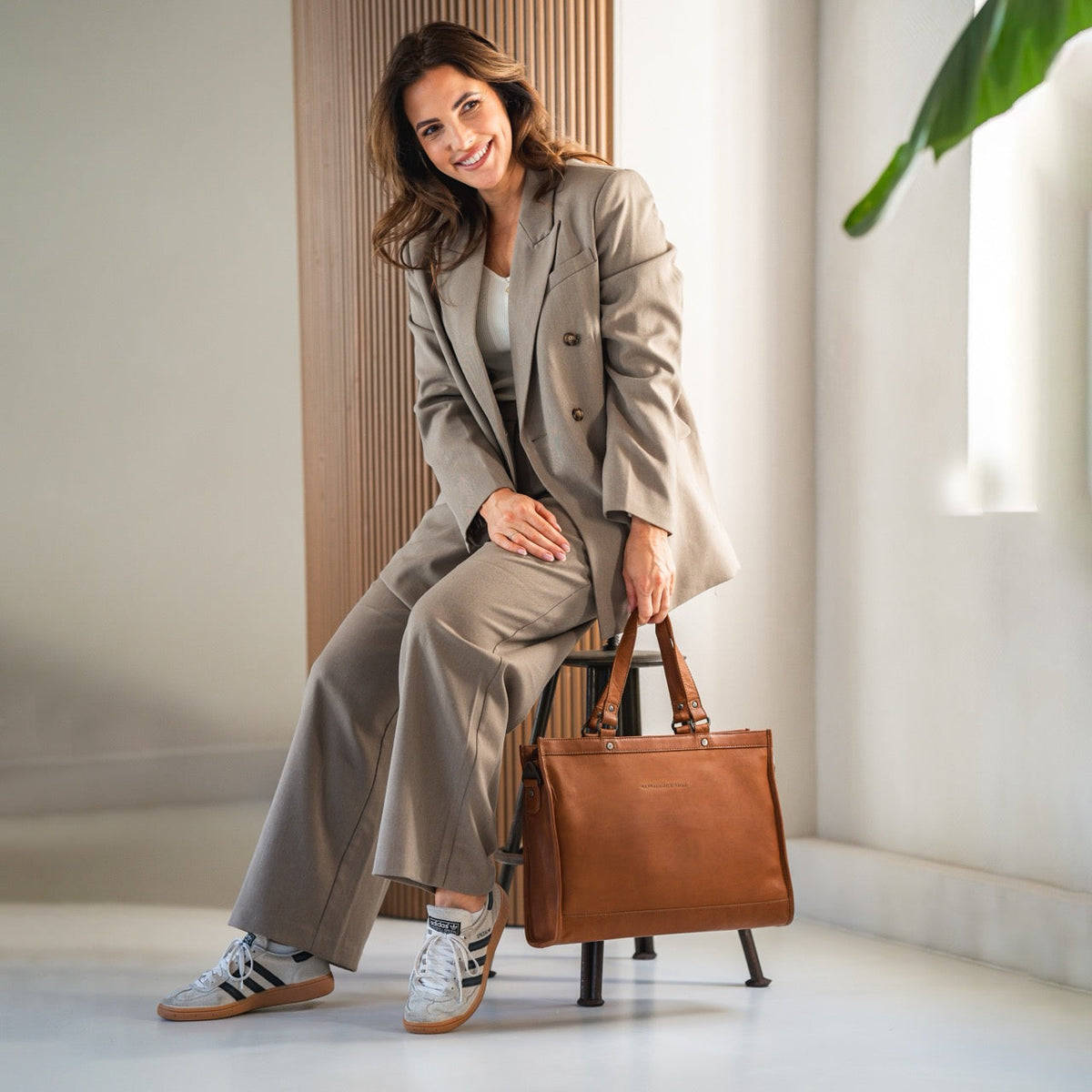 Manly Täysnahka Laptop Bag – alternate product view 3