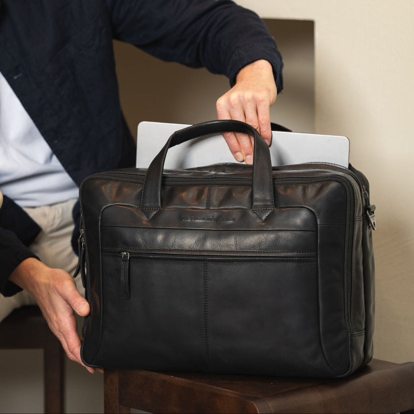 Ryan Full-Grain Leather Laptop Bag Miehille