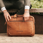 Seth Full-Grain Leather Laptop Bag Miehille – alternate product view 2