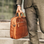 Seth Full-Grain Leather Laptop Bag Miehille – alternate product view 3
