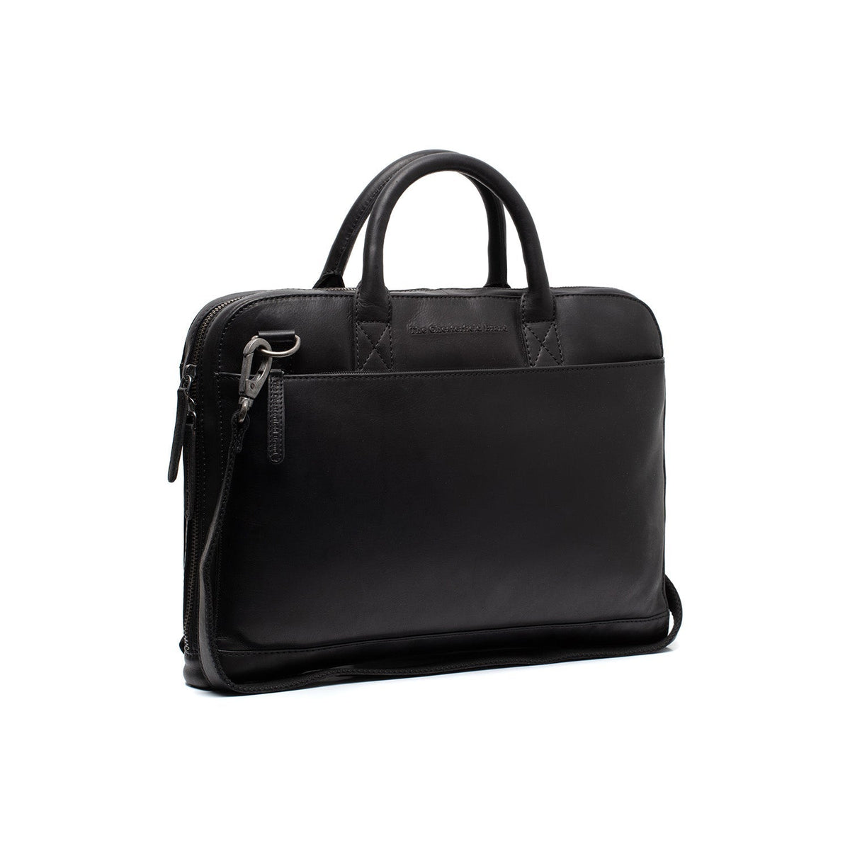 Tilbury Full-Grain Leather Laptop Bag Naisille in Classic 100% Full-Grain Leather - Full Exterior Front Profile View | Buy Online