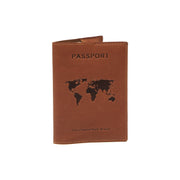 Cognac Leather Passport Case Naisille, front view