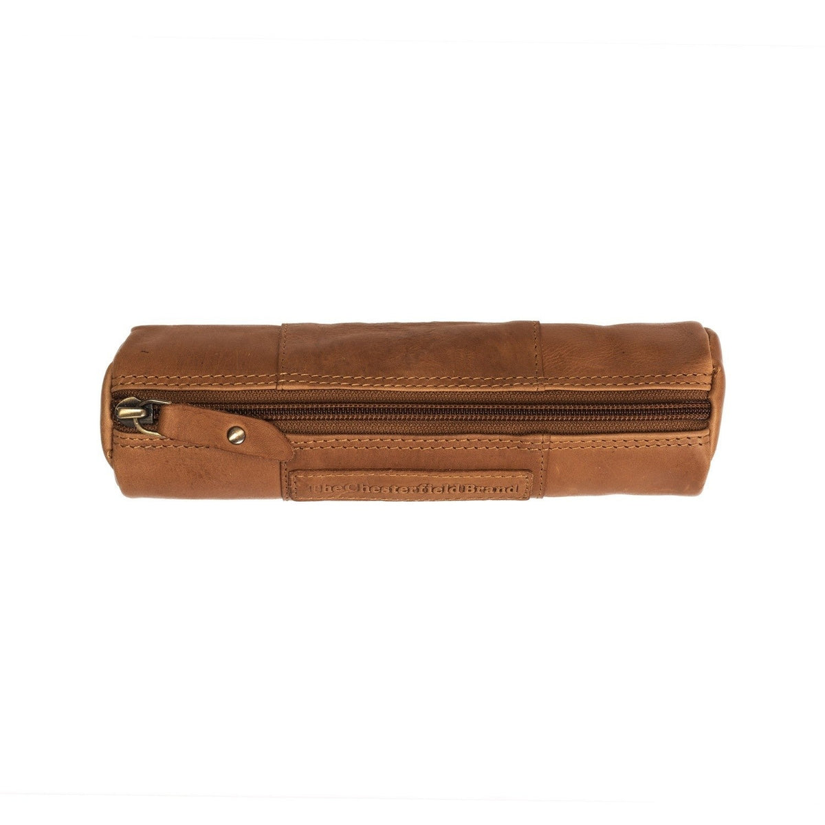 Cognac Leather Pencil Case Lea Naisille, detail view 4