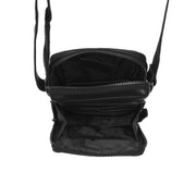 Close-Up Detail of Classic Collar &amp; Heavy-Duty Zipper Hardware on Hamilton Full-Grain Leather Phone Bag Naisille