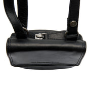 Close-Up Detail of Classic Collar &amp; Heavy-Duty Zipper Hardware on Langley Full-Grain Leather Phone Bag Naisille