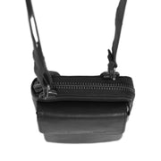 Styled Fit Perspective of Malaga Full-Grain Leather Phone Bag Naisille on Model - Natural Daylight Drape