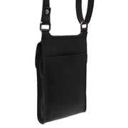Tailored Rib Cuffs &amp; Hem Craftsmanship Construction Detail on Nebra Full-Grain Leather Phone Bag Naisille