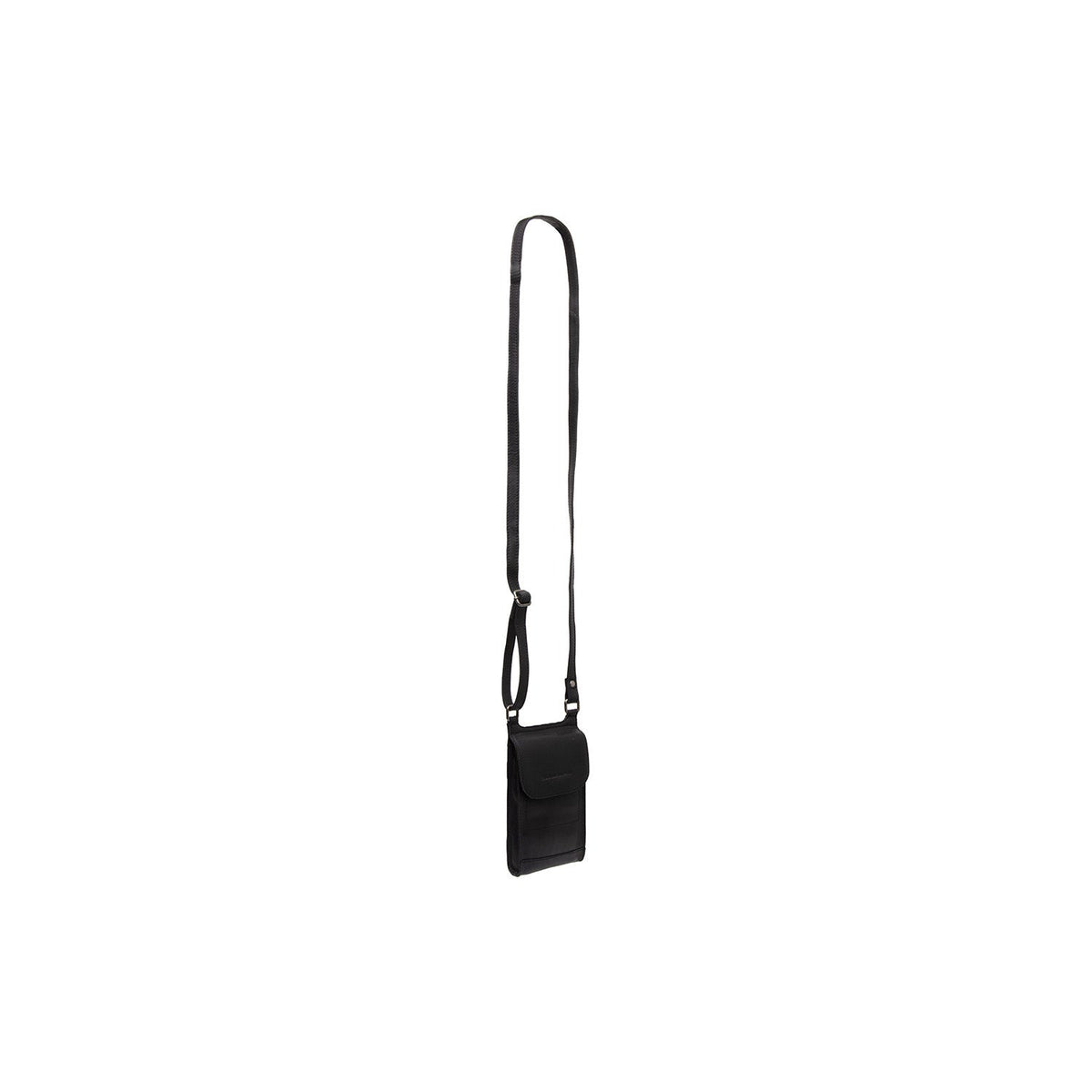 Styled Fit Perspective of Nebra Full-Grain Leather Phone Bag Naisille on Model - Natural Daylight Drape