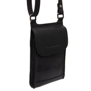 Nebra Full-Grain Leather Phone Bag Naisille in Classic 100% Full-Grain Leather - Front Profile View &amp; Tailored Silhouette | Buy Online