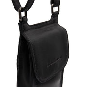 Nebra Full-Grain Leather Phone Bag Naisille - Lateral Side Profile View Showing Sleeve Cut &amp; Athletic Taper Fit