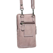 Tailored Rib Cuffs &amp; Hem Craftsmanship Construction Detail on Salta Full-Grain Leather Phone Bag Naisille