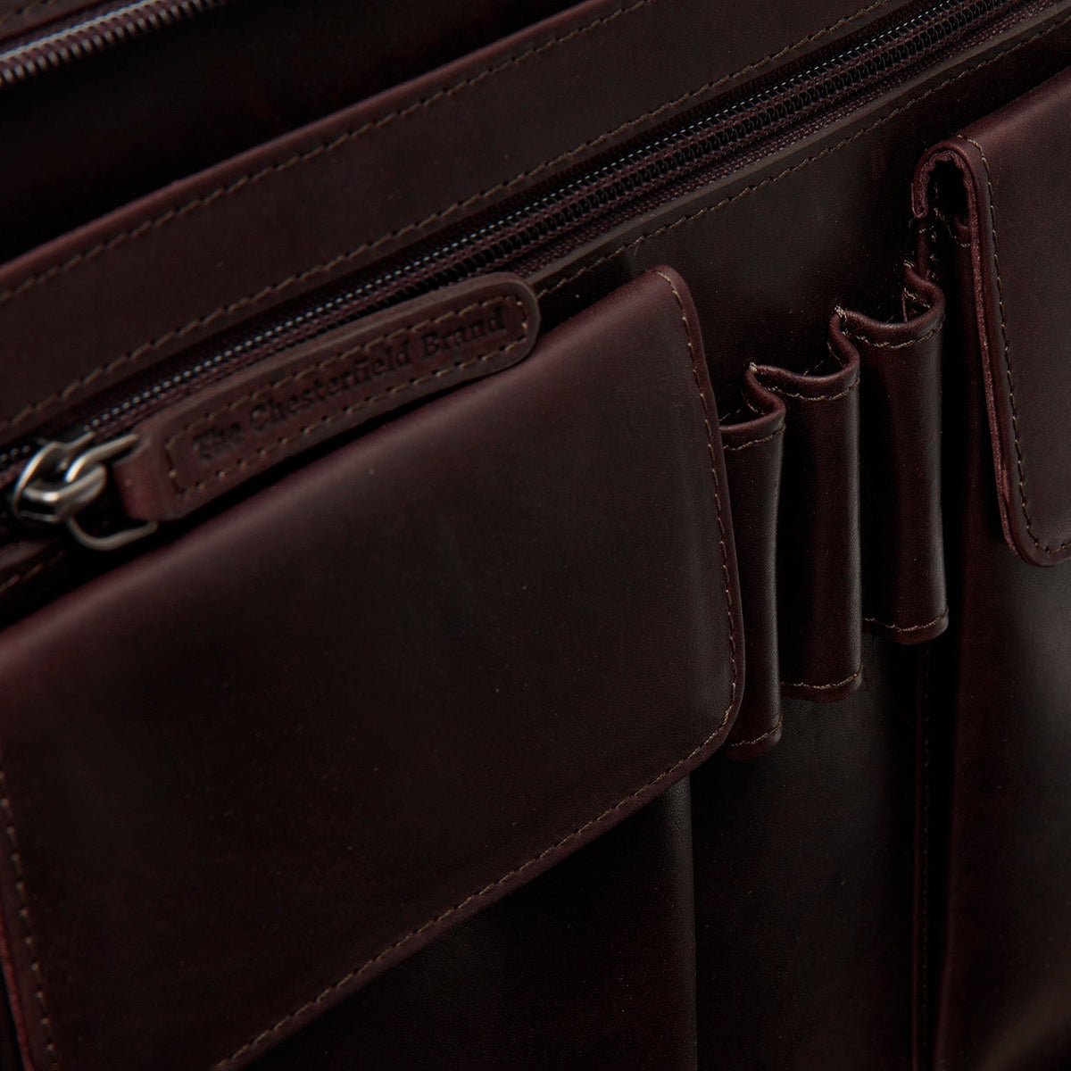 
Brown Leather Portfolio Moreton Naisille Naisille, detail view 3