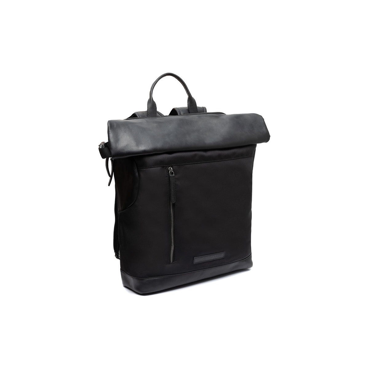 Bornholm Full-Grain Leather Roll-top Backpack Naisille in Classic 100% Full-Grain Leather - Full Exterior Front Profile View | Buy Online