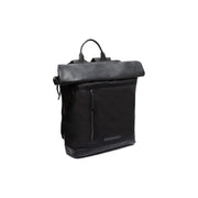 Bornholm Full-Grain Leather Roll-top Backpack Naisille in Classic 100% Full-Grain Leather - Full Exterior Front Profile View | Buy Online