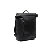 Mazara Full-Grain Leather Roll-top Backpack Naisille in Classic 100% Full-Grain Leather - Full Exterior Front Profile View | Buy Online