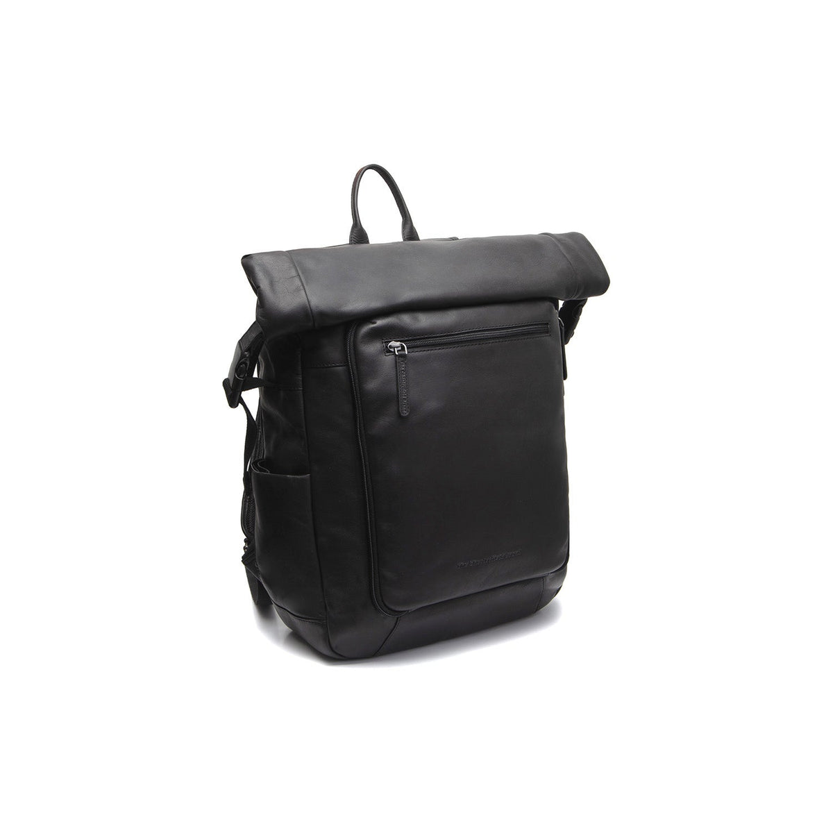 Remo Full-Grain Leather Roll-top Backpack Naisille in Classic 100% Full-Grain Leather - Full Exterior Front Profile View | Buy Online