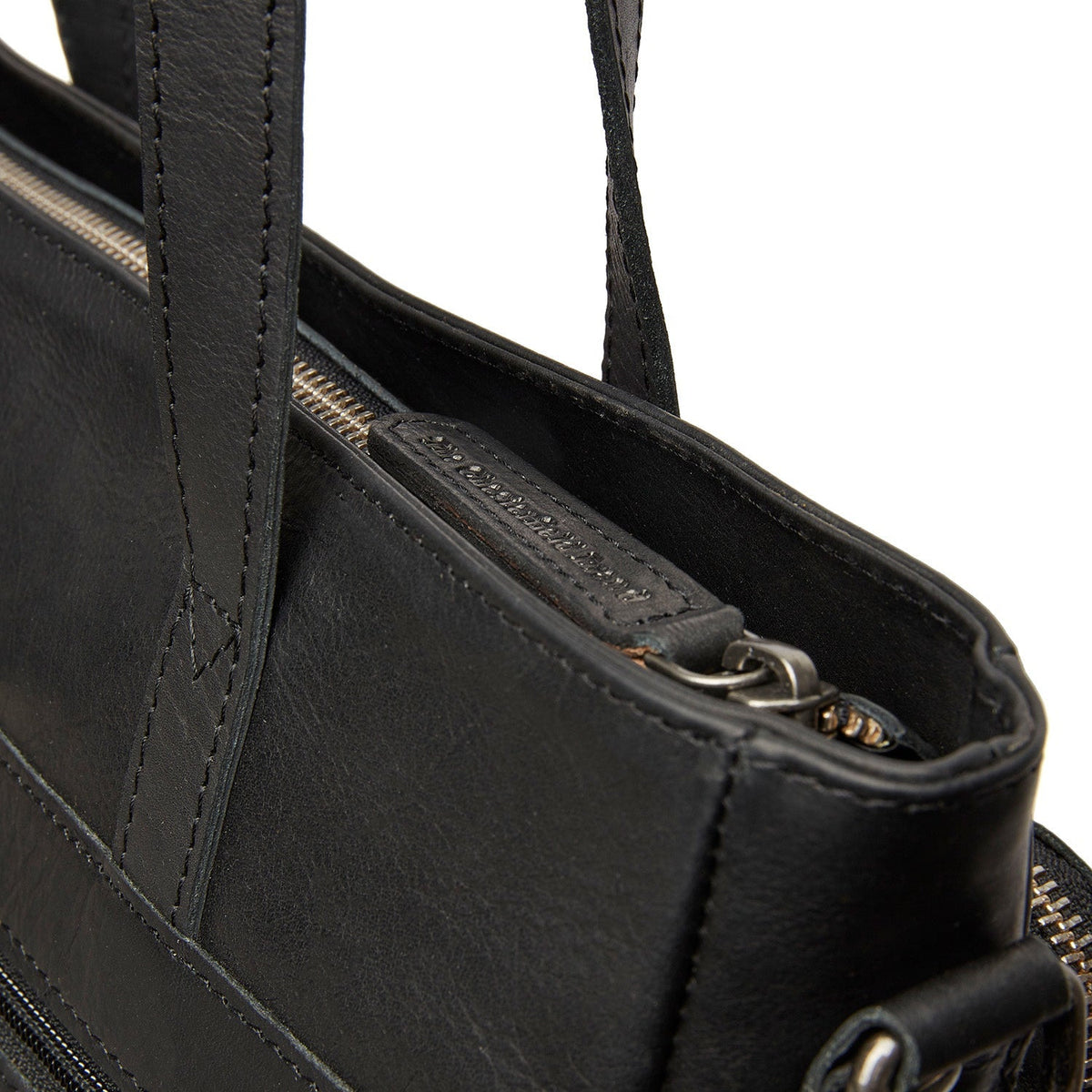 Alicante Full-Grain Leather Shopper Naisille - Structured Side Profile Showing Gusset Depth &amp; Expansion Capacity