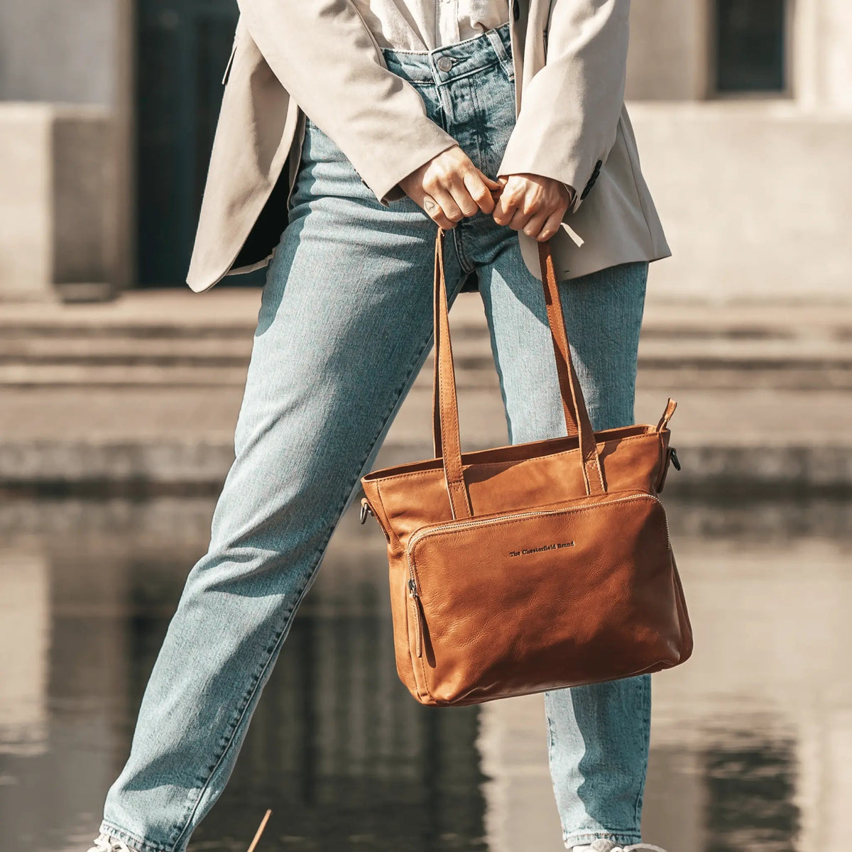 Alicante Full-Grain Leather Shopper Naisille – alternate product view 2