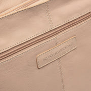 Astero Full-Grain Leather Shoulder Bag Naisille - Structured Side Profile Showing Gusset Depth &amp; Expansion Capacity