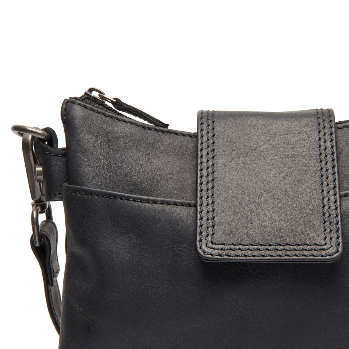 
Classic 100% Full-Grain leather Bag - Takanäkymä vahvistetuilla nahkahihnoilla