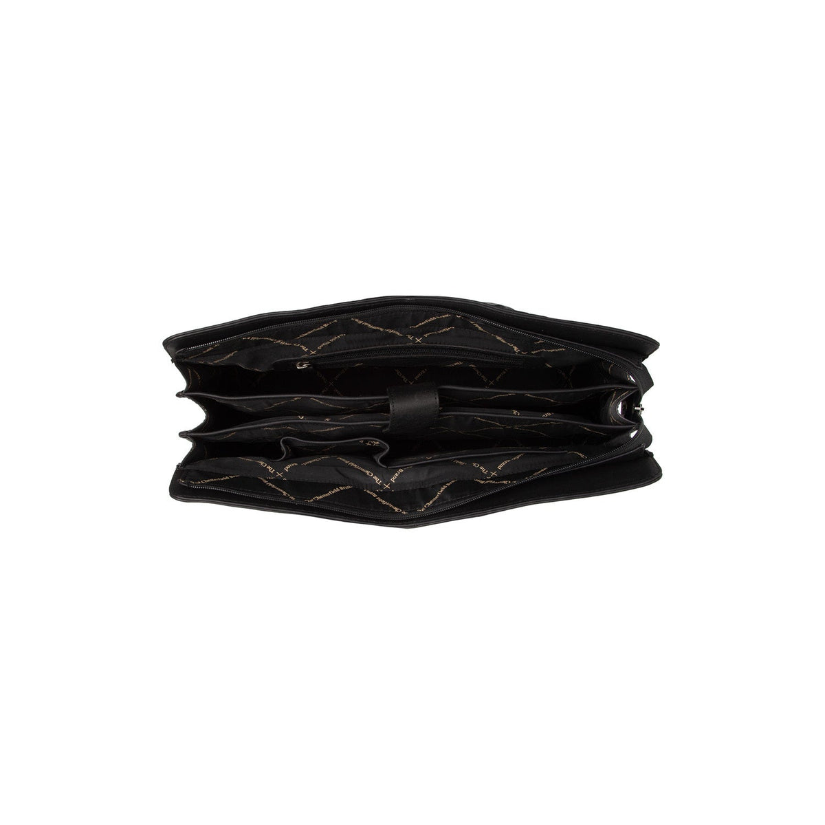 
Solid Antique Brass Hardware & Heavy-Duty Dual Zipper Detail on Fidenza Nahkainen olkalaukku