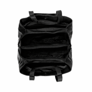 Solid Antique Brass Hardware &amp; Heavy-Duty Dual Zipper Detail on Gail Full-Grain Leather Shoulder Bag Naisille