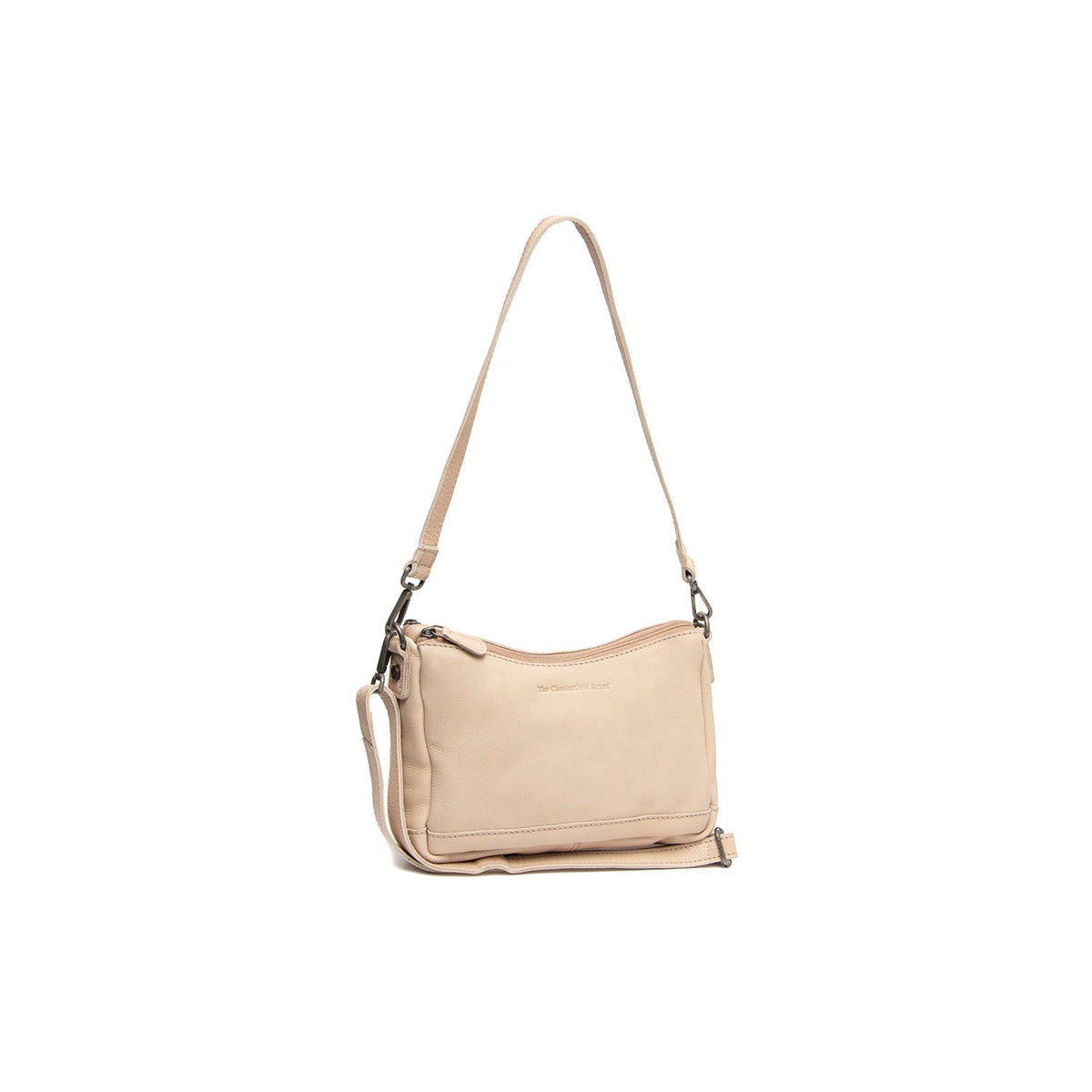 Irving Full-Grain Leather Shoulder Bag Naisille in Classic 100% Full-Grain Leather - Full Exterior Front Profile View | Buy Online