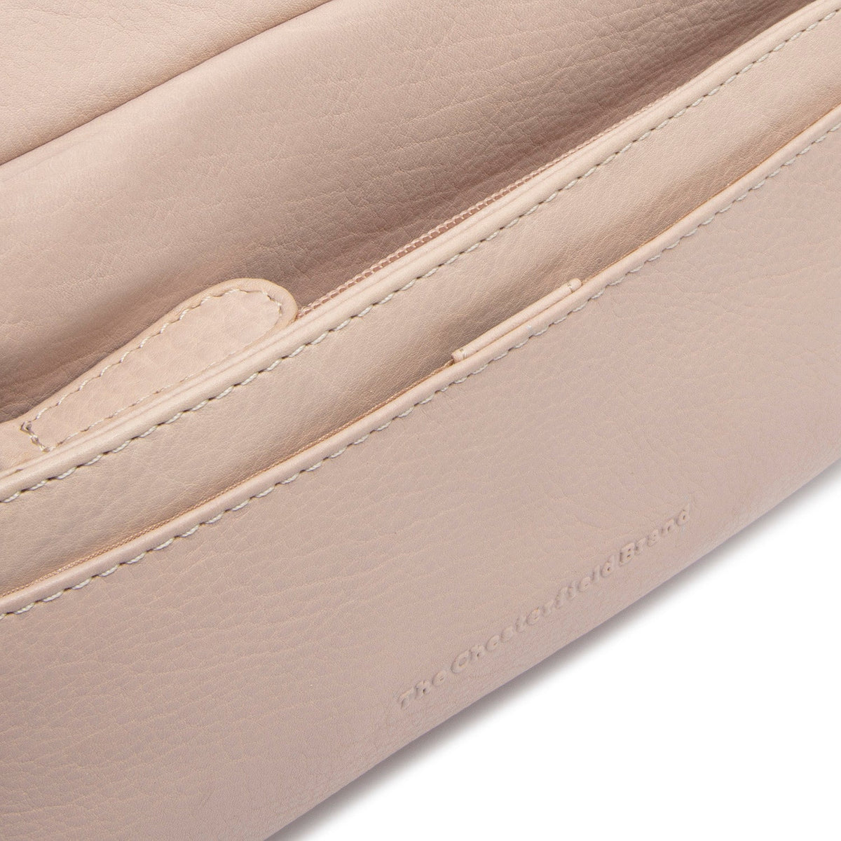 Solid Antique Brass Hardware &amp; Heavy-Duty Dual Zipper Detail on Liora Full-Grain Leather Shoulder Bag Naisille
