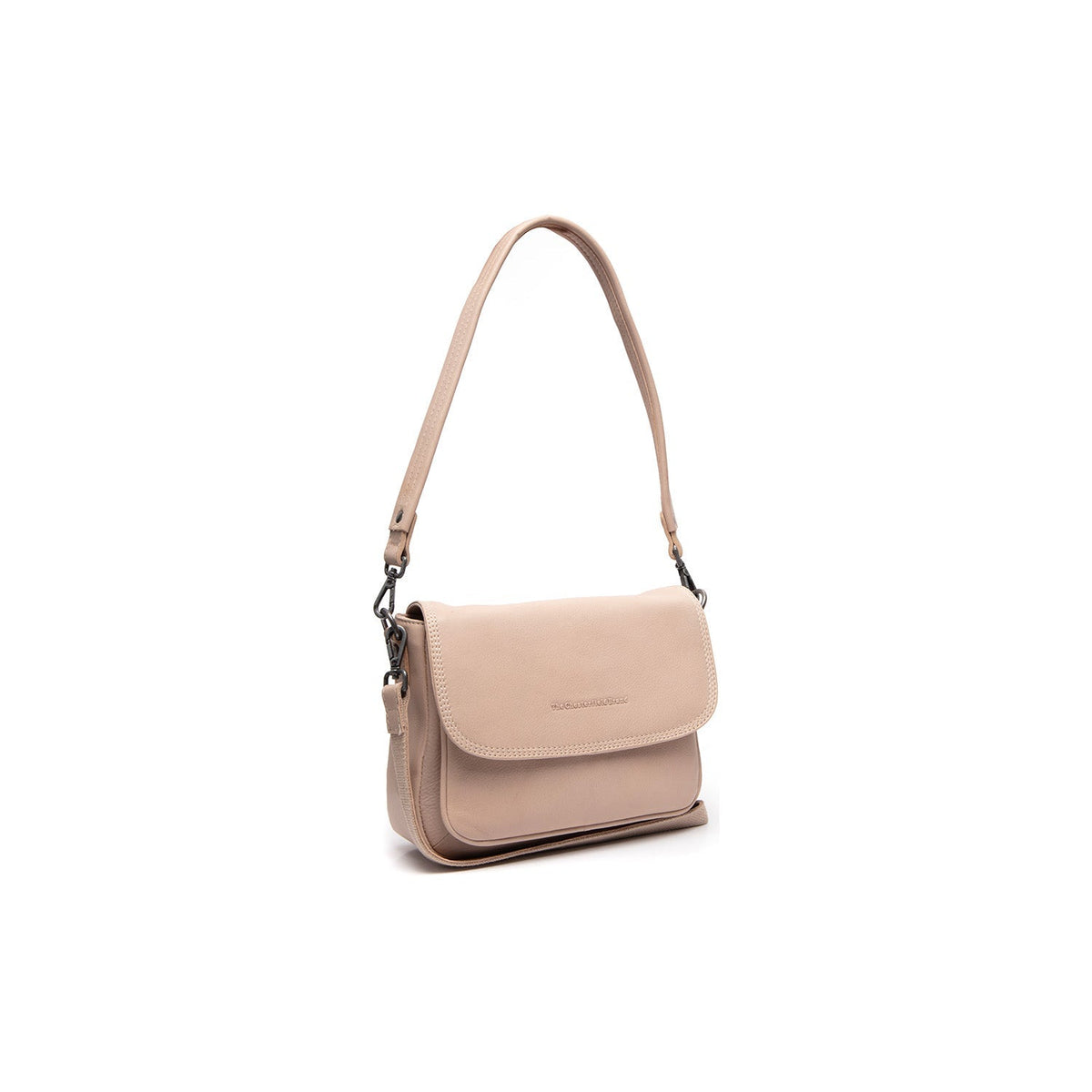 Miloa Full-Grain Leather Shoulder Bag Naisille in Classic 100% Full-Grain Leather - Full Exterior Front Profile View | Buy Online