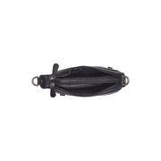 Solid Antique Brass Hardware &amp; Heavy-Duty Dual Zipper Detail on Mirave Full-Grain Leather Shoulder Bag Naisille