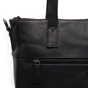 Mosel Full-Grain Leather Shoulder Bag Naisille - Structured Side Profile Showing Gusset Depth &amp; Expansion Capacity