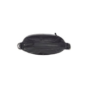 Solid Antique Brass Hardware &amp; Heavy-Duty Dual Zipper Detail on Olvia Full-Grain Leather Shoulder Bag Naisille