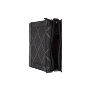 Osuna Full-Grain Leather Shoulder Bag Naisille - Structured Side Profile Showing Gusset Depth &amp; Expansion Capacity
